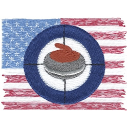 American Curling Machine Embroidery Design
