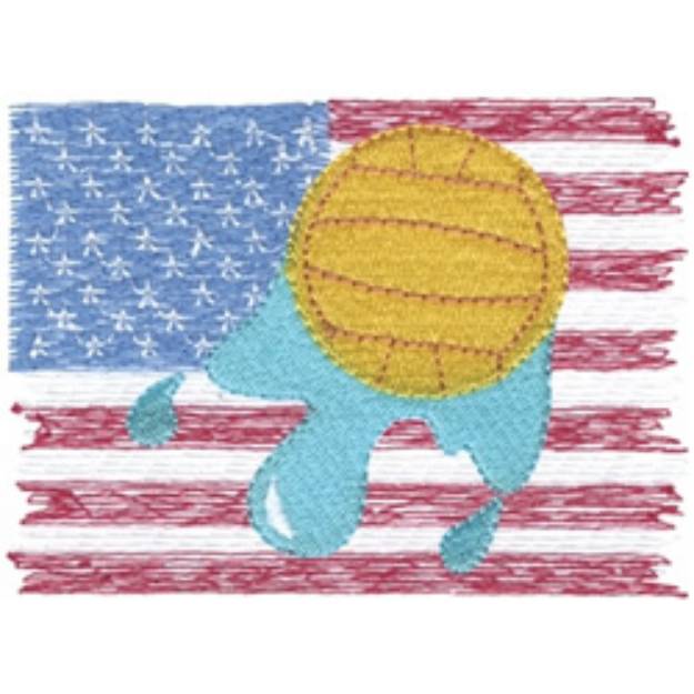 Picture of American Water Polo Machine Embroidery Design