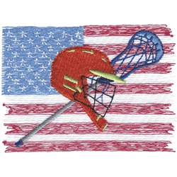 American Lacrosse Machine Embroidery Design