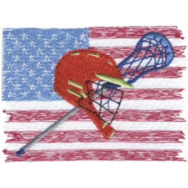Picture of American Lacrosse Machine Embroidery Design
