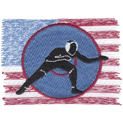 American Wrestling Machine Embroidery Design