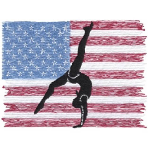 Picture of American Gymnastics Machine Embroidery Design
