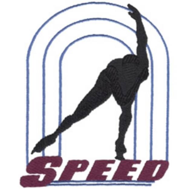 Picture of Speed Skating Machine Embroidery Design