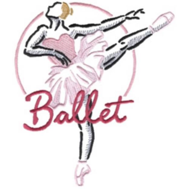 Picture of Ballet Machine Embroidery Design