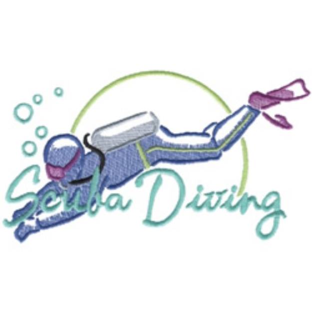 Picture of Scuba Diving Machine Embroidery Design