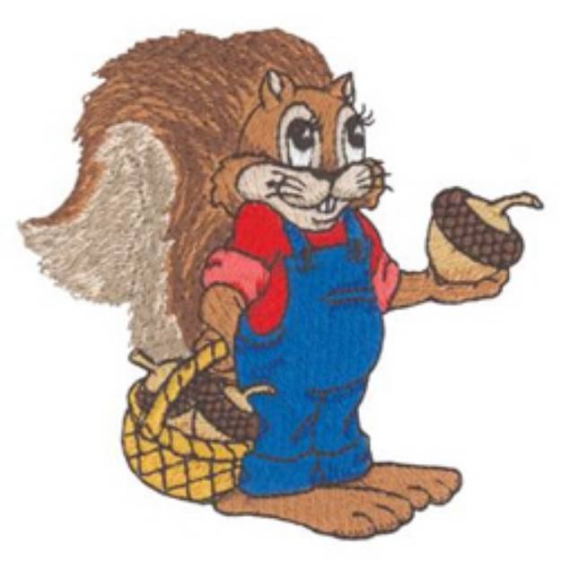Picture of Shy Squirrel Machine Embroidery Design