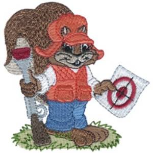 Picture of Hunter Squirrel Machine Embroidery Design