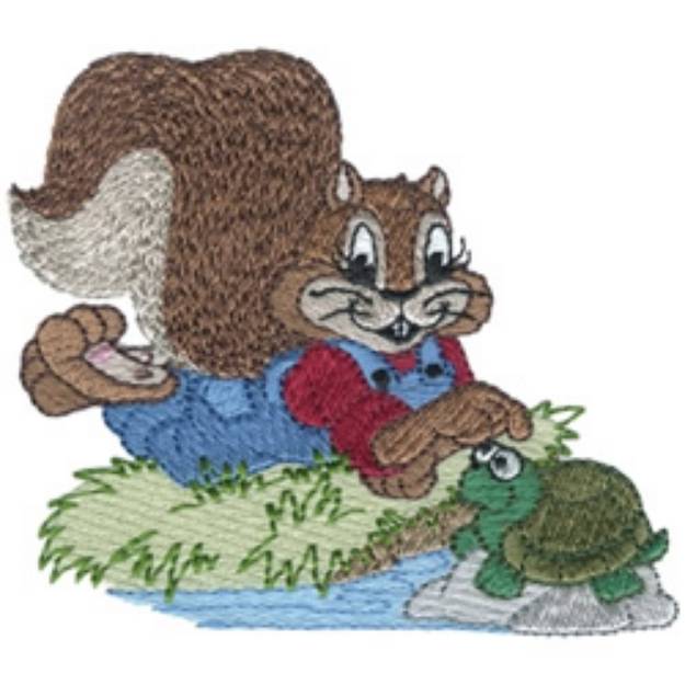 Picture of Summer Squirrel Machine Embroidery Design