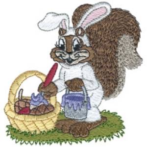 Picture of Easter Squirrel Machine Embroidery Design