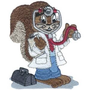 Picture of Doctor Squirrel Machine Embroidery Design