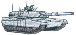 M-1 Tank Machine Embroidery Design
