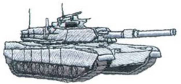Picture of M-1 Tank Machine Embroidery Design
