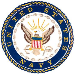 Navy Logo Machine Embroidery Design