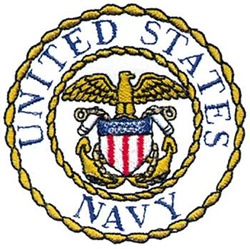 Navy Emblem Machine Embroidery Design