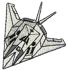 F-117 A Stealth Fighter Machine Embroidery Design