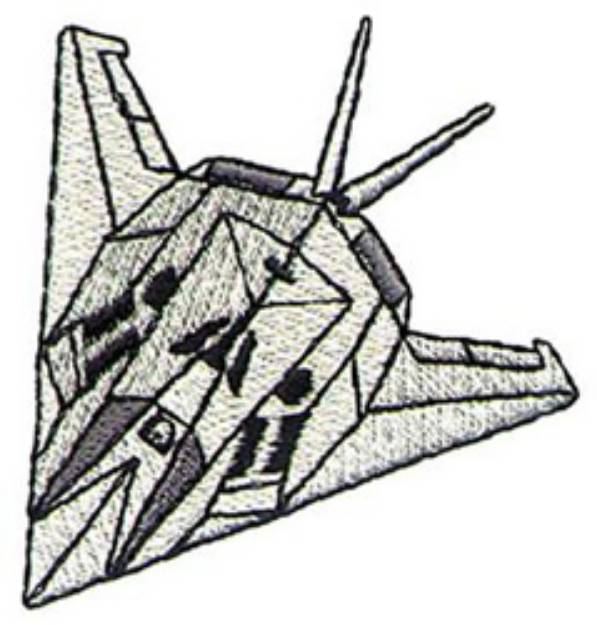 Picture of F-117 A Stealth Fighter Machine Embroidery Design