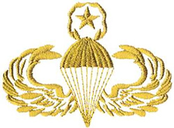 Army Master Jump Wings Machine Embroidery Design