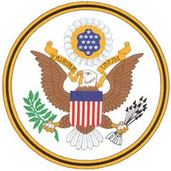 Lg. Seal Of United States Machine Embroidery Design