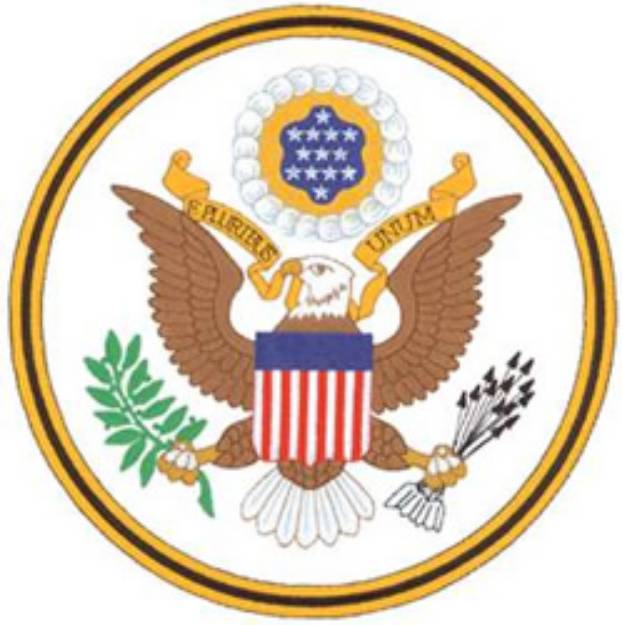 Picture of Lg. Seal Of United States Machine Embroidery Design