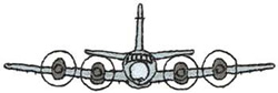 P3 Aircraft Machine Embroidery Design