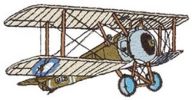 Picture of Vintage Biplane Machine Embroidery Design