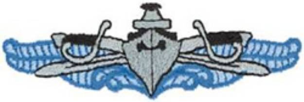 Picture of Ship & Sabers Machine Embroidery Design