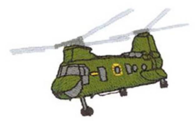 Picture of Helicopter Machine Embroidery Design