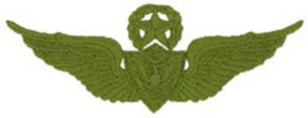 Picture of Army Master Airman Machine Embroidery Design