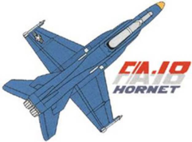 Picture of F/ A-18 Hornet Machine Embroidery Design