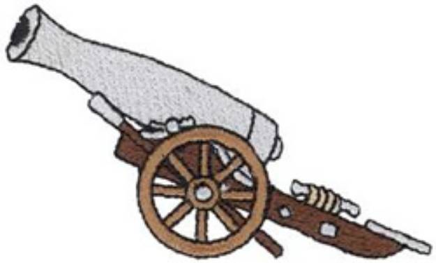 Picture of Civil War Cannon Machine Embroidery Design