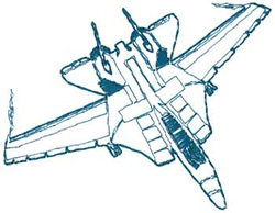 F-14 Tomcat Machine Embroidery Design