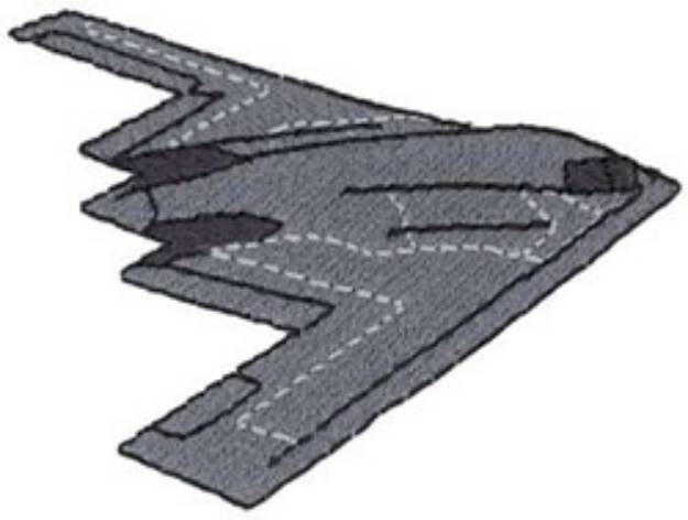 Picture of B-2 Stealth Bomber Machine Embroidery Design