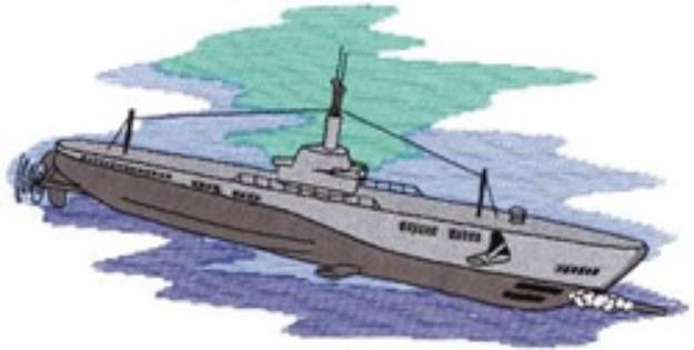 Picture of Submarine Machine Embroidery Design