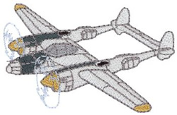 P-38 Lightning Machine Embroidery Design