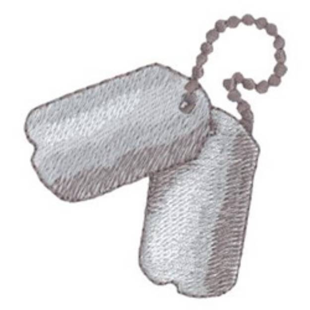 Picture of Dog Tags Machine Embroidery Design