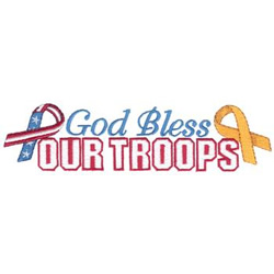 God Bless Our Troops Machine Embroidery Design