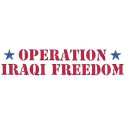Operation Iraqi Freedom Machine Embroidery Design