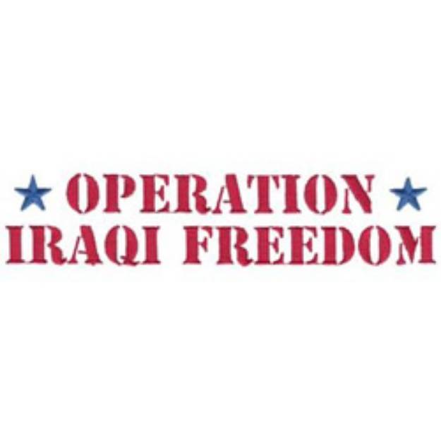 Picture of Operation Iraqi Freedom Machine Embroidery Design