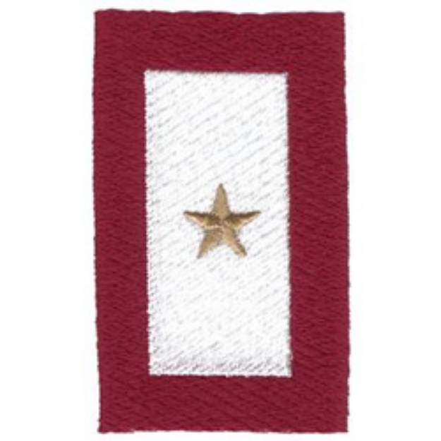Picture of Gold Star Banner Machine Embroidery Design