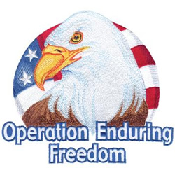 Operation Enduring Freedom Machine Embroidery Design