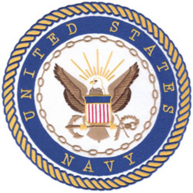 Picture of Navy Insignia Machine Embroidery Design