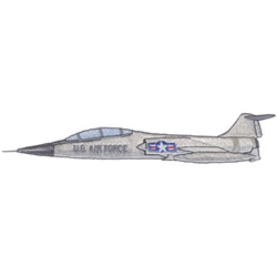 F-104 Starfighter Machine Embroidery Design