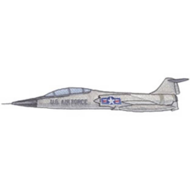 Picture of F-104 Starfighter Machine Embroidery Design