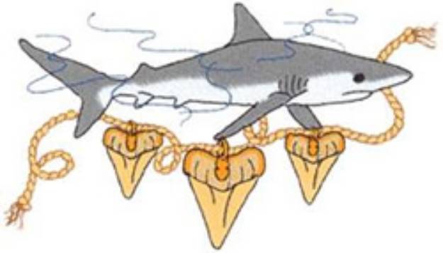 Picture of Shark With Teeth Machine Embroidery Design