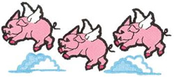 When Pigs Fly Machine Embroidery Design