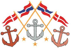 Anchors & Flags Machine Embroidery Design