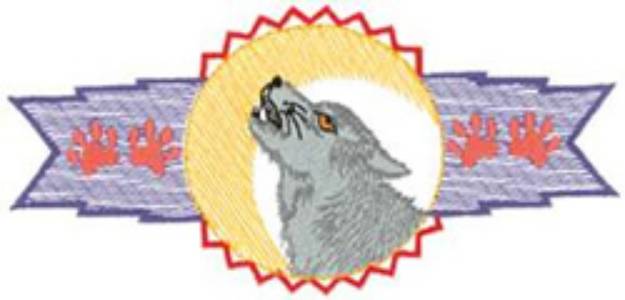 Picture of Wolf Howl Machine Embroidery Design