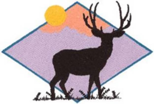 Picture of Deer Silhouette Machine Embroidery Design