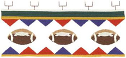 Football Border Machine Embroidery Design