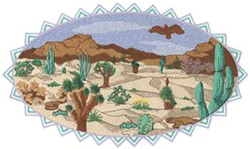 Desert Scene Machine Embroidery Design